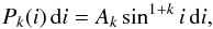 \begin{equation} P_k(i)\,{\rm d}i = A_k\sin^{1+k}i\,{\rm d}i, \label{eq_91} \end{equation}