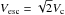 \hbox{$V_{\rm esc}=\sqrt{2}V_{\rm c}$}