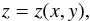 \appendix \setcounter{section}{4} \begin{eqnarray} z=z(x,y) \label{eq_l1} , \end{eqnarray}