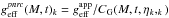 \hbox{$g^{\it pnrc}_{\rm eff}(M,t)_k=g_{\rm eff}^{\rm app}/C_{\rm G}(M,t,\eta_k,_k)$}