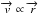 \hbox{$\overrightarrow{v} \propto \overrightarrow{r}$}