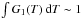 \hbox{$\int G_{1}(T)\,{\rm d}T\sim 1$}