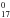 \hbox{$_{17}^{0}$}