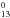\hbox{$_{13}^{0}$}