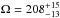 \hbox{$\Omega=208^{+15}_{-13}$}