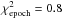 \hbox{$\chi^2_\mathrm{epoch}=0.8$}