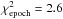 \hbox{$\chi^2_\mathrm{epoch}=2.6$}