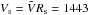 \hbox{$V_\mathrm{s}=\tilde{V} R_\mathrm{s}=1443$}