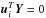 \hbox{$\vec{u}_{i}^{T}\vec{Y}=0$}