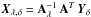\hbox{$\vec{X}_{\lambda, \delta}= {\bf A}_{\lambda}^{-1} \,{\bf A}^{T} \,\vec{Y}_{\delta}$}