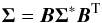 \appendix \setcounter{section}{2} \begin{equation} \vec{\Sigma}= \vec{B}\vec{\Sigma}^*\vec{B}^\text{T} \end{equation}