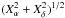 \hbox{$(X_\alpha^2+X_\delta^2)^{1/2}$}