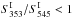 \hbox{$S_{353}^{\rm{I}}/S_{545}^{\rm{I}}<1$}