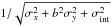 \hbox{$1/\sqrt{\sigma_x^2 + b^2\sigma_y^2 + \sigma_{\rm int}^2}$}