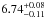 \hbox{$6.74^{+0.08}_{-0.11}$}