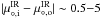 \hbox{$|\mu_{\circ \rm ,i}^{\rm IR}-\mu_{\circ \rm ,o}^{\rm IR}| \sim 0.5{-}5$}