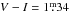 \hbox{$V-I=1\fm34$}