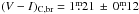 \hbox{$(V-I)_{{\rm C,br}}=1\fm21\,\pm\,0\fm12$}