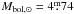 \hbox{$M_{{\rm bol,}\odot}=4\fm74$}