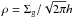 \hbox{$\rho=\Sigma_{\rm g}/\sqrt{2\pi}h$}