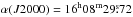 \hbox{$\alpha (J2000) = 16^{\rm h}08^{\rm m}29 \fs 72$}