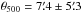 \hbox{$\theta_{500}=7\parcm4\pm5\parcm3$}