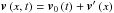 \hbox{$\vect{v}\left(x,t\right)=\vect{v}_{0}\left(t\right)+ \vect{v}^{\prime}\left(x\right)$}