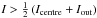 \hbox{$I>\frac{1}{2}\left(I_{\mathrm{centre}}+I_{\mathrm{out}}\right)$}