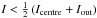 \hbox{$I<\frac{1}{2} \left(I_{\mathrm{centre}}+I_{\mathrm{out}}\right)$}