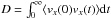 \hbox{$D = \int_0^{\infty} \langle v_x(0) v_x(t)\rangle {\rm d}t $}