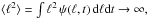 \hbox{$ \langle \ell^2 \rangle = \int \ell^2 \, \psi (\ell, t) \, {\rm d}\ell {\rm d}t \to \infty , $}
