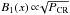 \hbox{$B_1(x)\,{\propto} \!\sqrt{P_{\rm CR}}$}