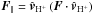 \hbox{$\vec{F}_\parallel = \hat{\vec{v}}_{\mathrm{H}^+} \left( \vec{F} \cdot \hat{\vec{v}}_{\mathrm{H}^+} \right)$}