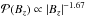 \hbox{$\PBz \propto |\Bz | ^{-1.67}$}