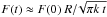 \hbox{$F(t) \approx F(0) ~R/\!\sqrt{{\pi}k~t}$}