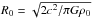 \hbox{$R_0 = \sqrt{2c^2/\pi G\rho_0}$}
