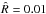 \hbox{$\hat{R}=0.01$}