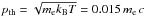 \hbox{$p_\mathrm{th} = \sqrt{m_\mathrm{e} k_\mathrm{B} T} = 0.015\,m_\mathrm{e}\,c$}