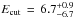 \hbox{$E_{\rm cut}\,=\,6.7^{+0.9}_{-6.7}$}