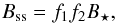 \appendix \setcounter{section}{1} \begin{equation} B_{\rm ss} = f_1 f_2 B_{\star}\text{,} \label{eq:Bss} \end{equation}