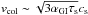 \hbox{$v_{\rm col}\sim \sqrt{3 \alpha_{\rm GI} \st} c_{\rm s}$}