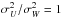 \hbox{$\sigma_{U}^2/\sigma_{W}^2=1$}