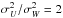 \hbox{$\sigma_{U}^2/\sigma_{W}^2=2$}