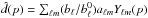 \hbox{$\hat{d}(p) = \sum_{\ell m} (b_{\ell}/b_{\ell}^0) a_{\ell m} Y_{\ell m}(p)$}