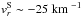 \hbox{$v_r^{\rm S} \sim -25~{\rm km}~^{-1}$}