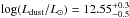 \hbox{$\log(L_{\rm dust}/{L}_{\sun})=12.55^{+0.3}_{-0.5}$}