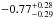\hbox{$-0.77^{+0.28}_{-0.29}$}