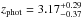 \hbox{$z_{\rm phot}=3.17^{+0.29}_{-0.37}$}