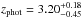 \hbox{$z_{\rm phot}=3.20^{+0.18}_{-0.45}$}