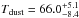 \hbox{$T_{\rm dust}=66.0^{+5.1}_{-8.4}$}